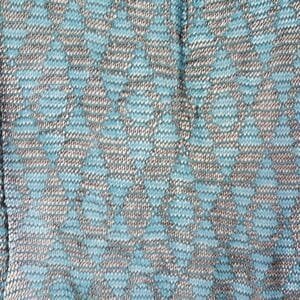 Leichte, gestrickter Schal ,mit Sternmuster ,schwarz ,türkis