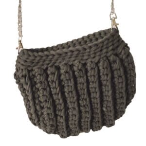 Bag made of recycled yarn, small bag, black